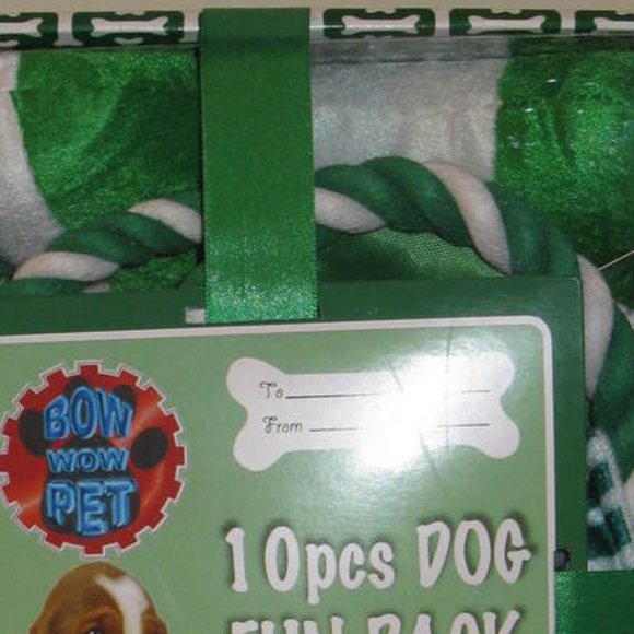 Dog Toys 10 Piece Fun Pack Blanket Rope Toy Football Squeaker Frisbee Bone New - Picture 3 of 4